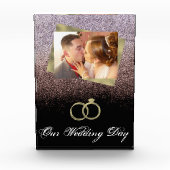 Weddag Chic Faux Glitter Folie Rings Fotoblokken (Voorkant)