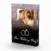 Weddag Chic Faux Glitter Folie Rings Fotoblokken (Rechts)