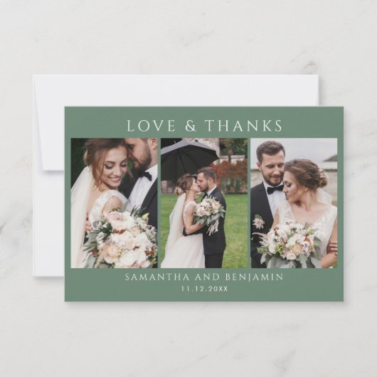 Weddag Foto Collage Hartelijk dank Notitiekaartje (Voorkant)