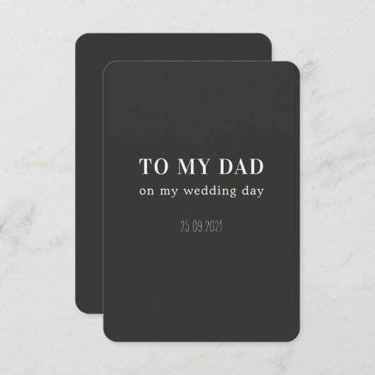 Weddag kaart - vader/vader (Voorkant / Achterkant)