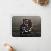 Weddag paren Foto Hartelijk dank Notitiekaartje (Voorkant / Achterkant in situ)