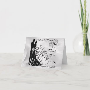 Weddag Silhouettes persoonlijke briefkaart