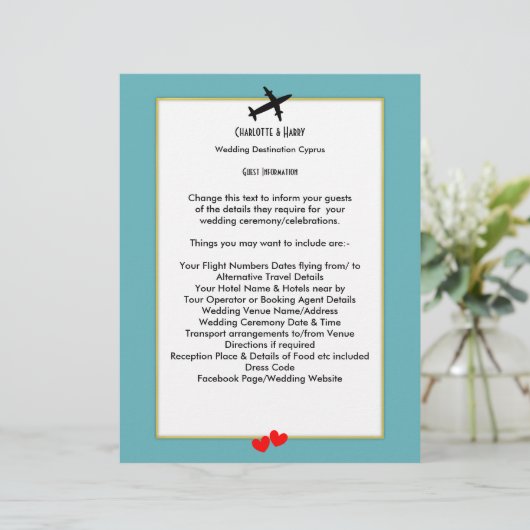 Wedde Bestemmingen Abrede Gast Informatie (Staand voorkant)