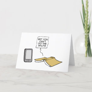 Wedden dat je de splitsingen niet kunt doen bedankkaart