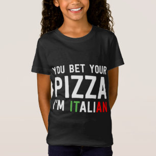 Wedden dat je pizza Ik ben Italian Funny Food Humo T-shirt