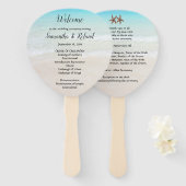 Wedden door de Zee Starfish Fan Programs Handwaaier (Voorkant en achterkant)