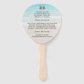 Wedden door de Zee Starfish Fan Programs Handwaaier (Achterkant)