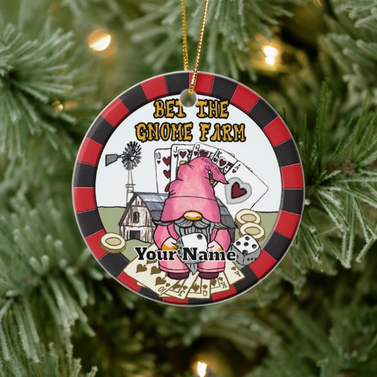 Wedden op de boerderij gnome keramisch ornament (Boom)