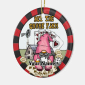 Wedden op de boerderij gnome keramisch ornament (Links)