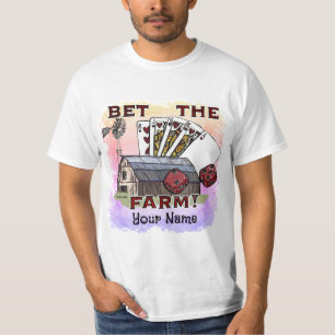 Wedden op het Boerderij Poker T-shirt