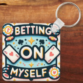 Wedden op mezelf sleutelhanger (Achterkant)