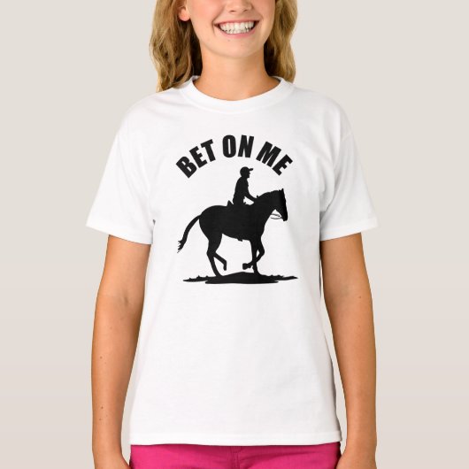 Wedden op mij - Paardenrennen T-shirt (Voorkant)