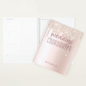 Weddencoördinator Chic Girly Glitter Name Planner (Display)