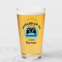 Weddendag Echtgenoot Gift Leveled Gamer Fun Glas