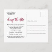 WeddenDatum Uitgesteld Eenvoudige foto Aankondigingskaart (Achterkant)