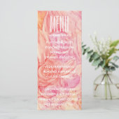 Weddenemenkaart - Verse bloemen Menu (Staand voorkant)