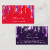 Weddenevenspanner Violet Drijft Paars rood op Visitekaartje (Voorkant / Achterkant)