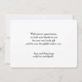 Weddenfoto Bedankt Opmerking: Faux Gold Effect (Achterkant)