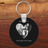 Weddenfoto Black Heart Keychain (Voorkant)