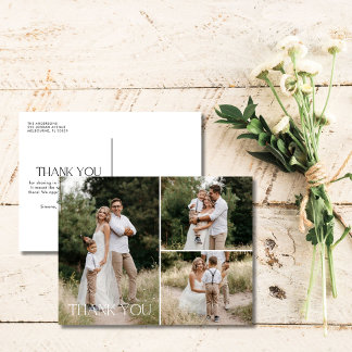 Weddenfoto Collage Hartelijk dank Briefkaart