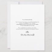 Weddenfoto Collage Modern Hartelijk dank (Achterkant)