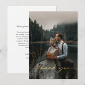 Weddenfoto Dank je Briefkaart (Voorkant / Achterkant)