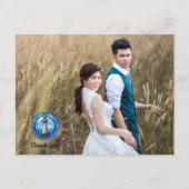 Weddenfoto Dank je dubbelzijdig Briefkaart (Voorkant)