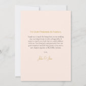 Weddenfoto, gouden effect, bedankt kaartje (Achterkant)