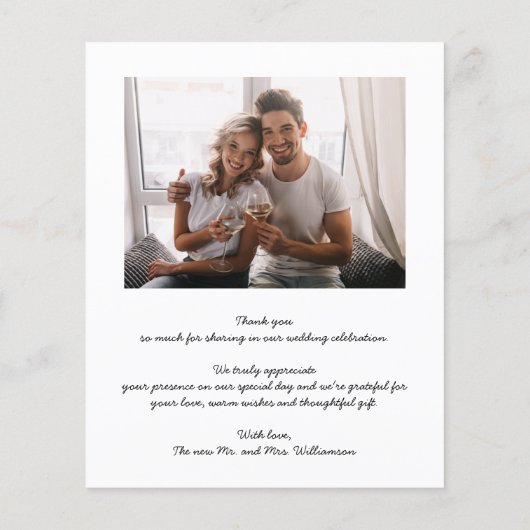 Weddenfoto Hartelijk dank (Achterkant)