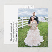 Weddenfoto Hartelijk dank Briefkaart (Voorkant / Achterkant)