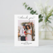 Weddenfoto Hartelijk dank je postkaart (Staand voorkant)