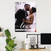 Weddenfoto met namen en datum poster (Thuiskantoor)