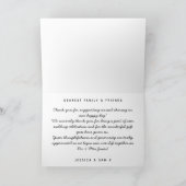 Weddenfoto | Moderne, stijlvolle gasten liefhebben Bedankkaart (Binnen)