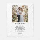 Weddenfoto Song lyrics Fleece Blanket (Voorkant)