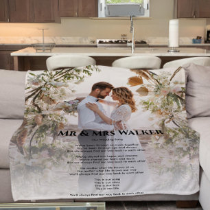 Weddenfoto Song lyrics Fleece Blanket Deken