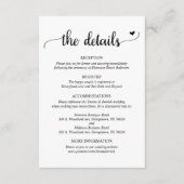 Weddengegevens, Rustic Script Enclosure Card Informatiekaartje (Voorkant)