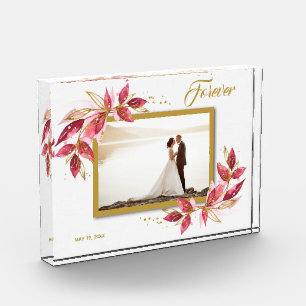 Weddengeld en aangepaste bruinbruidingen fotoblokken