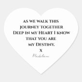 Weddenhoe-prijsopgave voor bruid en bruin hart sticker (Voorkant)