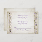 Weddenifus en kant RSVP Kaart (Voorkant / Achterkant)