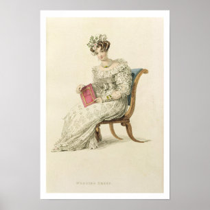 Weddenjassen, mode bord van Ackermann's Repo Poster