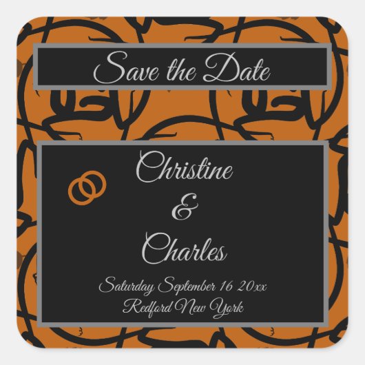 Weddenlabel Vierkante Sticker (Voorkant)