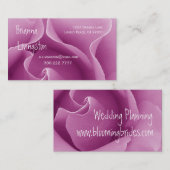 Weddenplanner PINK roze visitekaartje (Voorkant / Achterkant)