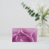 Weddenplanner PINK roze visitekaartje (Staand voorkant)