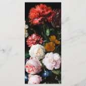 Weddenprogramma Black Red Dark Floral Programma (Achterkant)