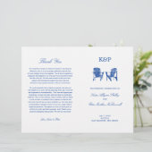 Weddenprogramma | Blue Adirondack Beach Chairs (Staand voorkant)