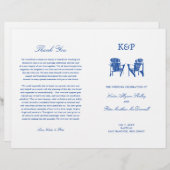 Weddenprogramma | Blue Adirondack Beach Chairs (Voorkant / Achterkant)