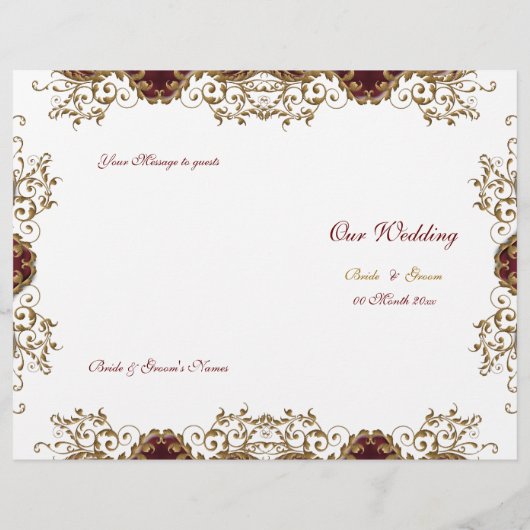 "Weddenprogramma"  Bourgogoud (Achterkant)