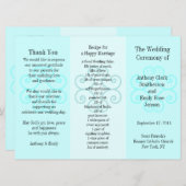 Weddenprogramma Brochure Blue Curl Programma (Voorkant / Achterkant)