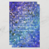 Weddenprogramma | Crystal Blue Lavender (Voorkant / Achterkant)