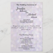 Weddenprogramma | Elegant Bokeh Lights (Voorkant)